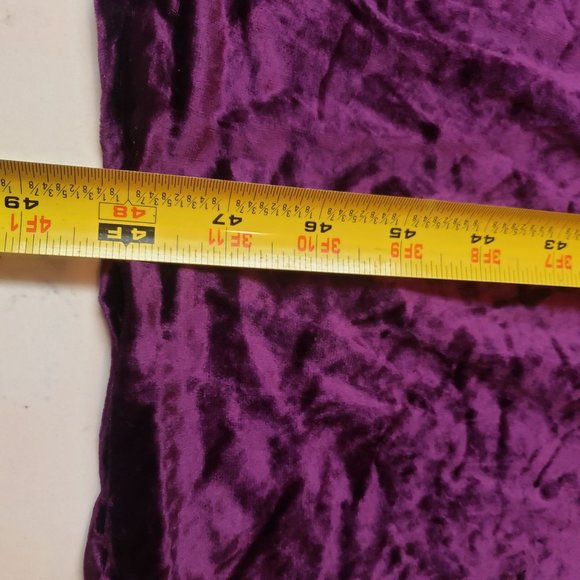 Vintage Lois Martin night gown size Large velvet purple bell sleeve lace trim - Picture 3 of 10